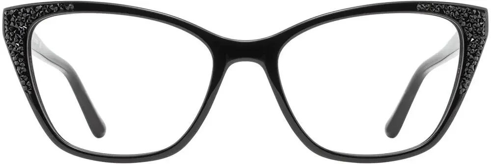 NEW Cinzia Black rhinestone Cat eye Ophthalmic 5149 Eyeglasses